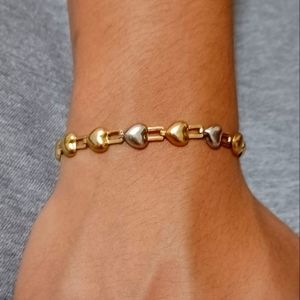 18k Gold heart bracelet